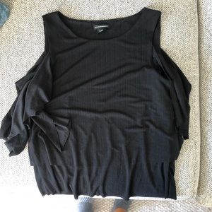 Club Monaco Black Textured Top